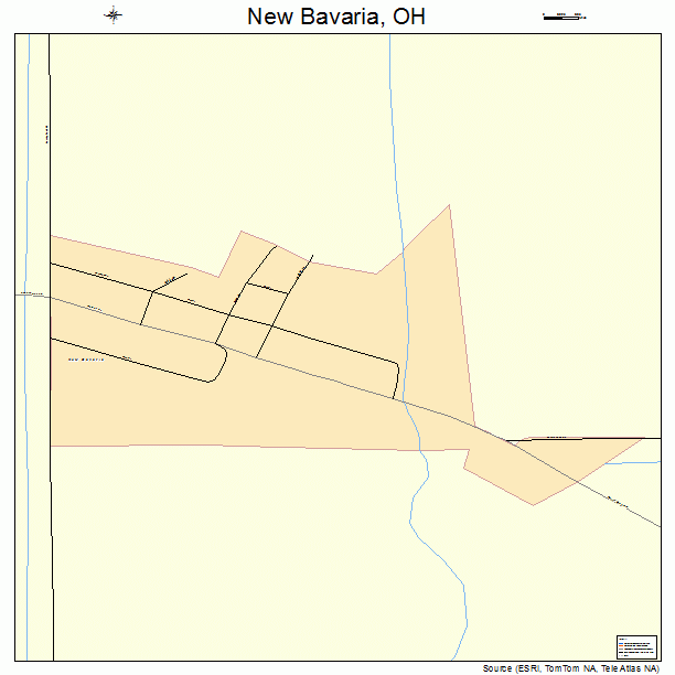 New Bavaria, OH street map