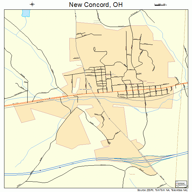 New Concord, OH street map