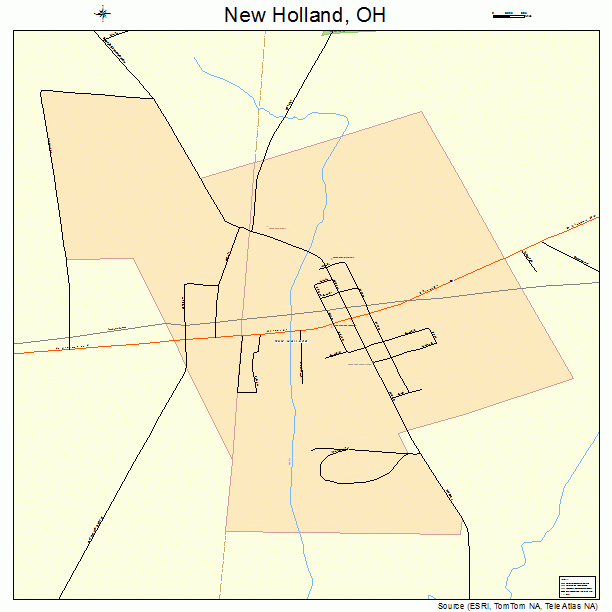 New Holland, OH street map