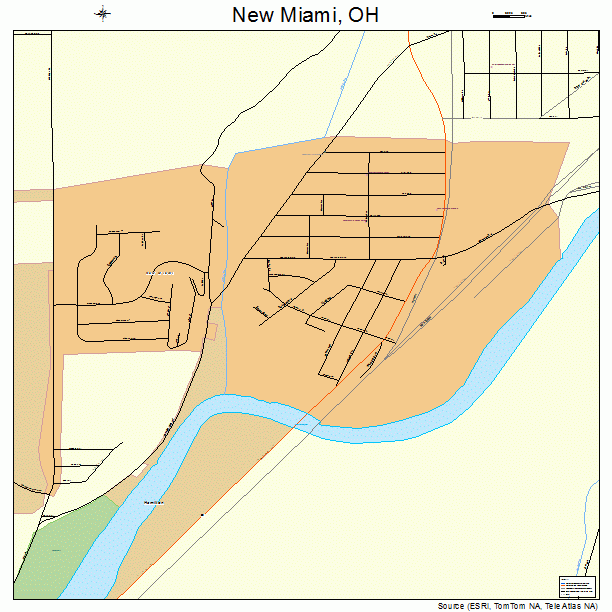 New Miami, OH street map