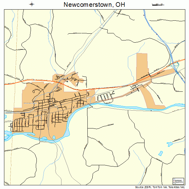 Newcomerstown, OH street map