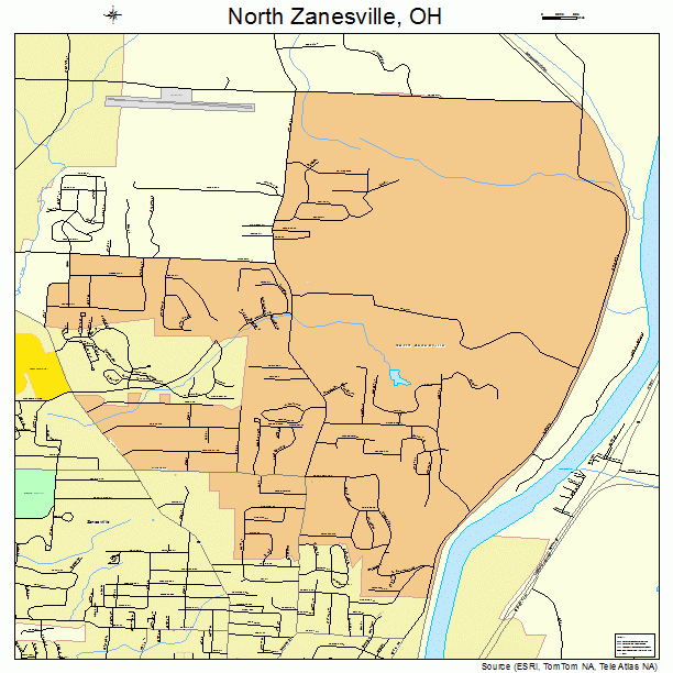 North Zanesville, OH street map