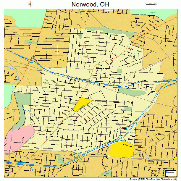 Norwood, OH street map