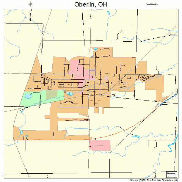 Oberlin, OH street map