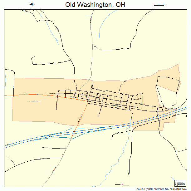 Old Washington, OH street map