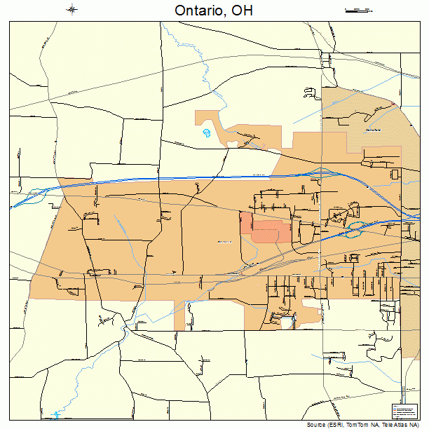 Ontario, OH street map