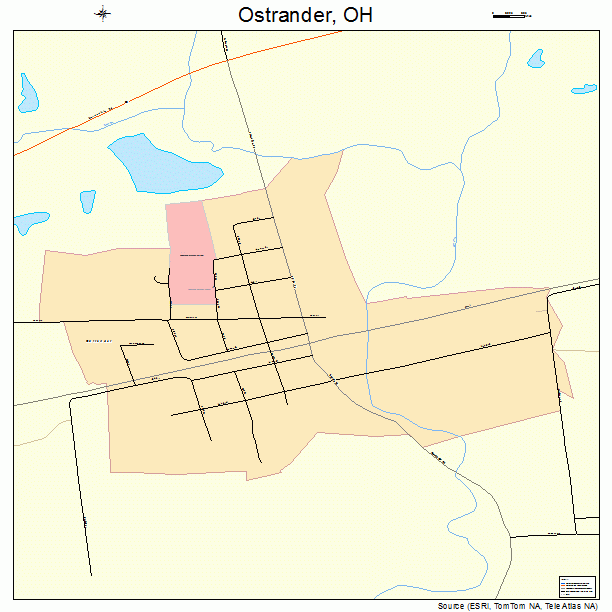 Ostrander, OH street map