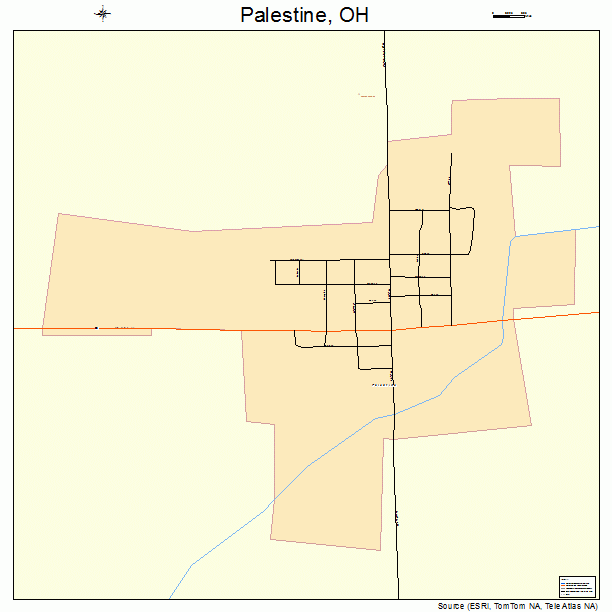 Palestine, OH street map