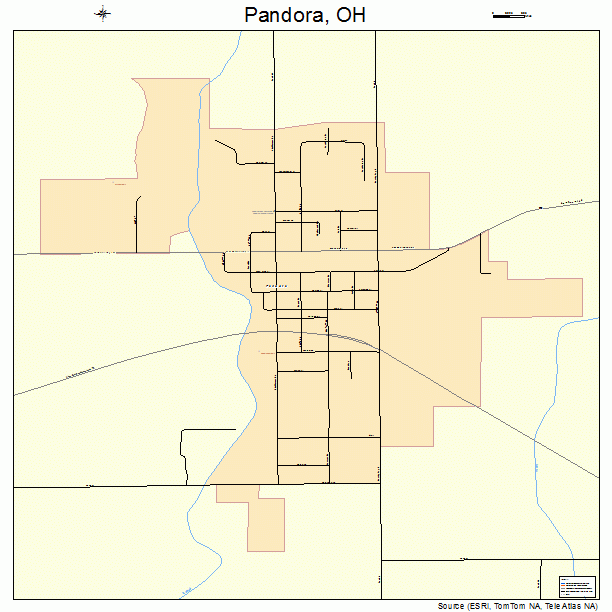 Pandora, OH street map