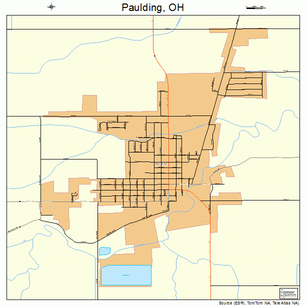 Paulding, OH street map