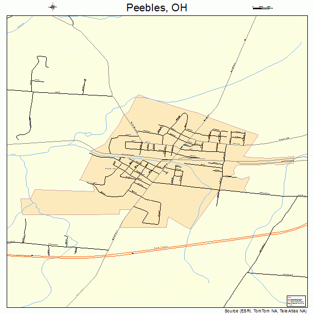 Peebles, OH street map