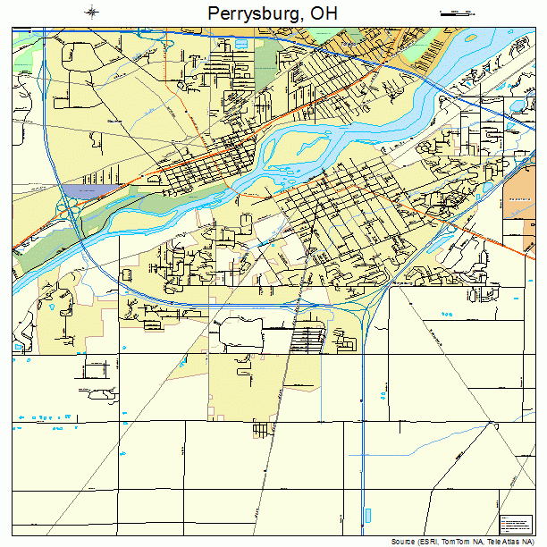 Perrysburg, OH street map