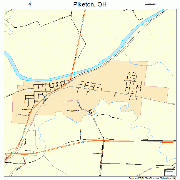Piketon, OH street map
