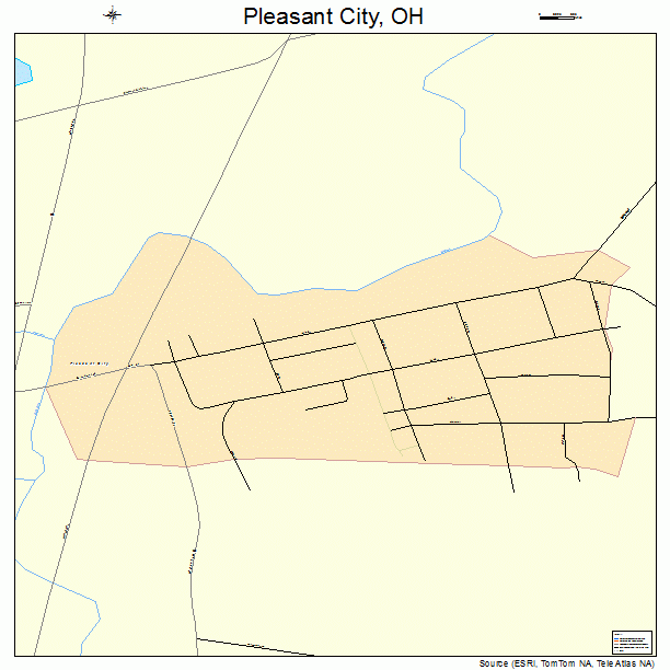 Pleasant City, OH street map
