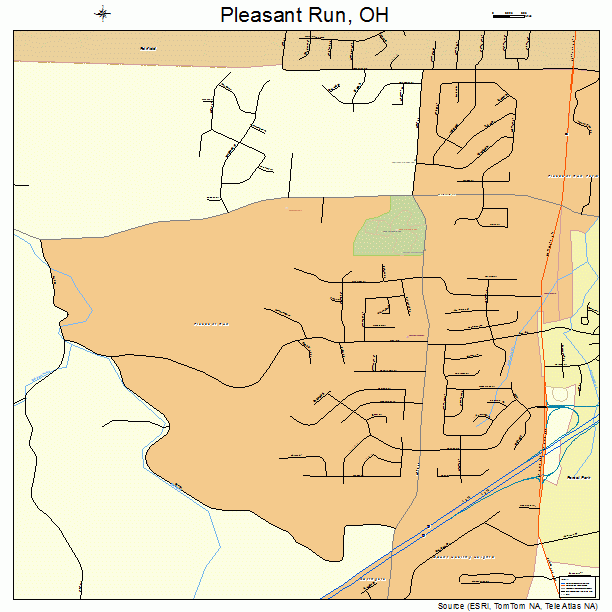 Pleasant Run, OH street map