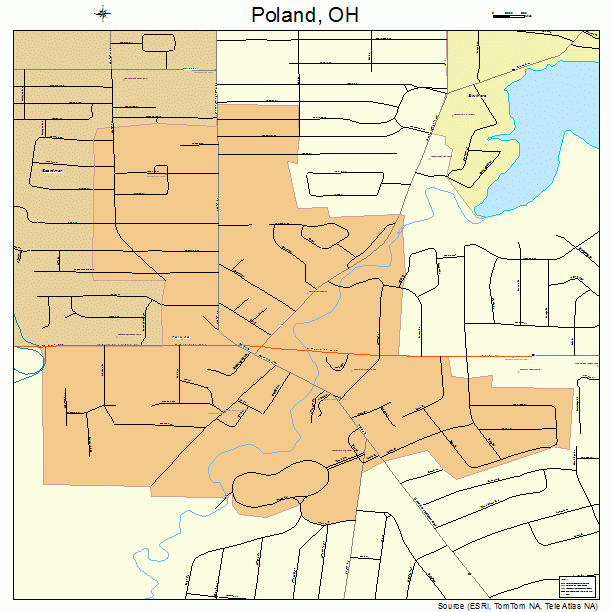 Poland, OH street map