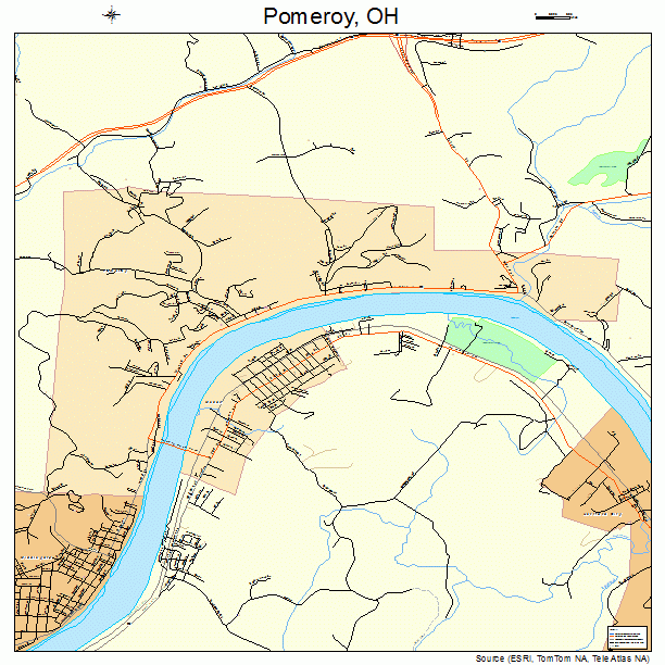 Pomeroy, OH street map