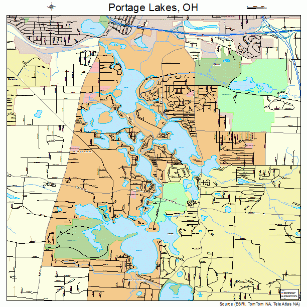 Portage Lakes, OH street map