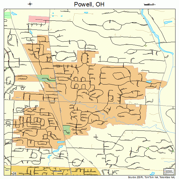 Powell, OH street map