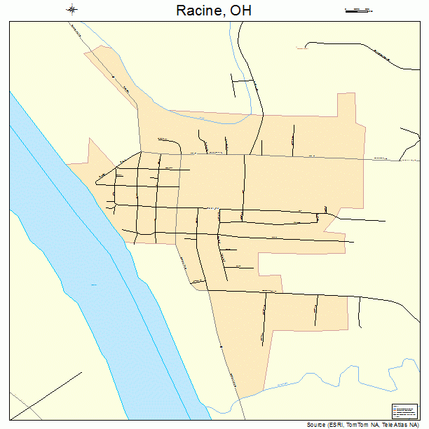 Racine, OH street map