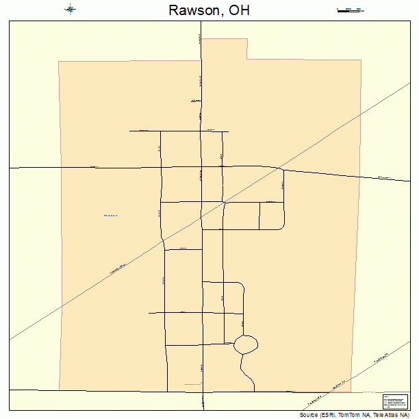 Rawson, OH street map