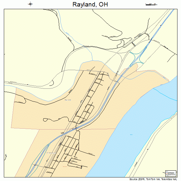 Rayland, OH street map