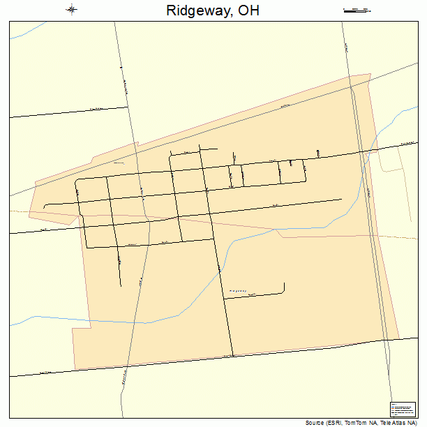 Ridgeway, OH street map