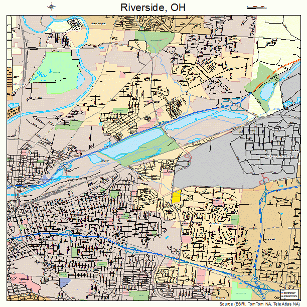 Riverside, OH street map