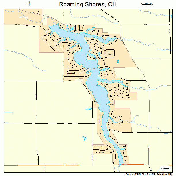 Roaming Shores, OH street map