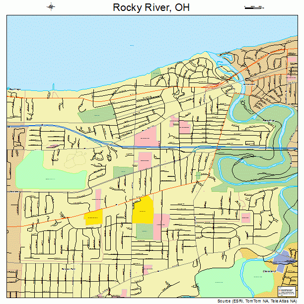 Rocky River, OH street map