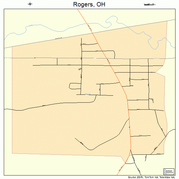 Rogers, OH street map