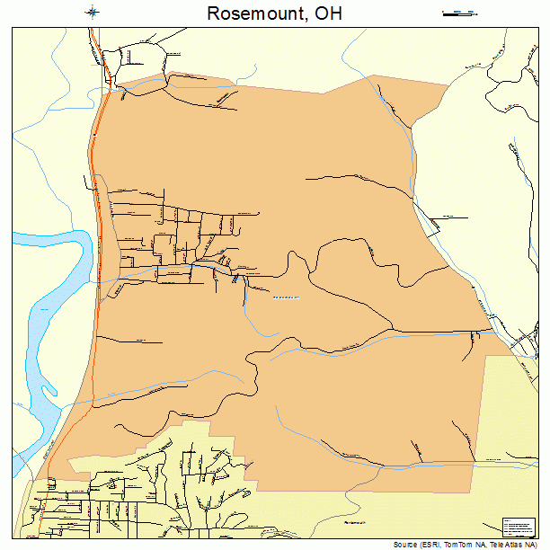 Rosemount, OH street map