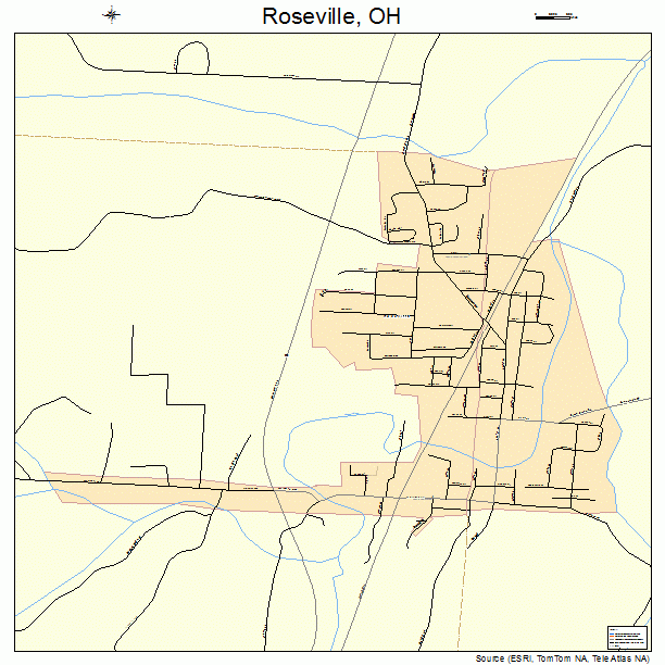 Roseville, OH street map