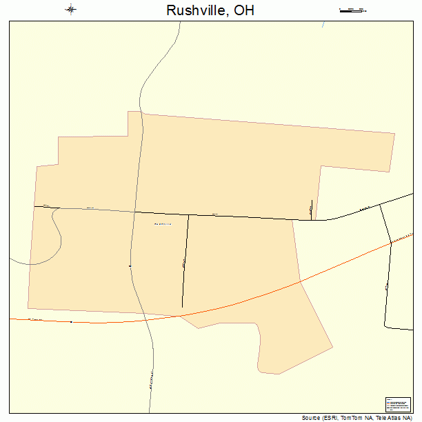 Rushville, OH street map