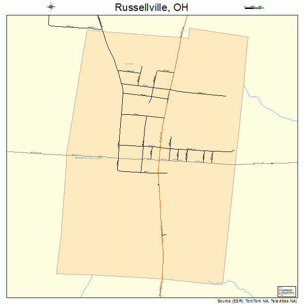 Russellville, OH street map