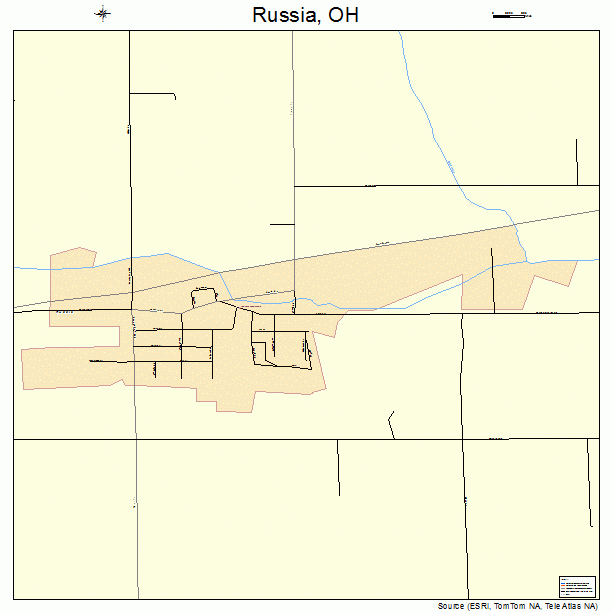 Russia, OH street map