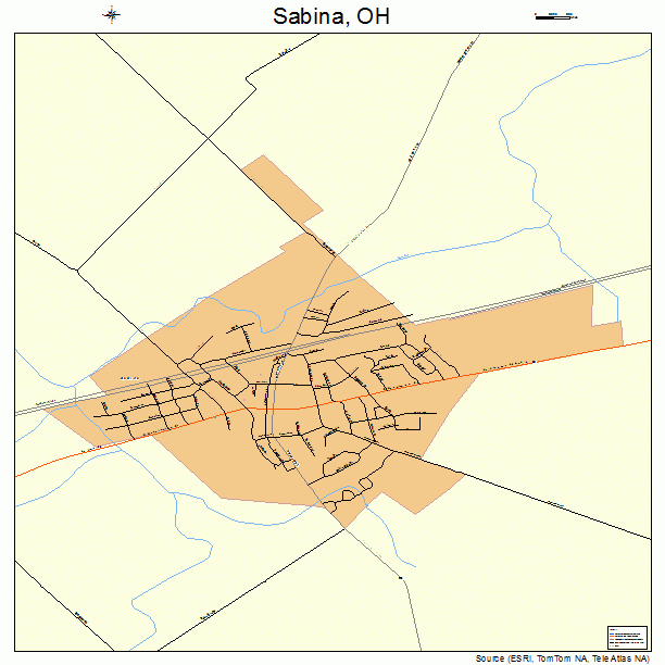 Sabina, OH street map