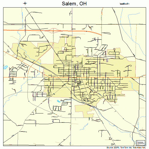 Salem, OH street map