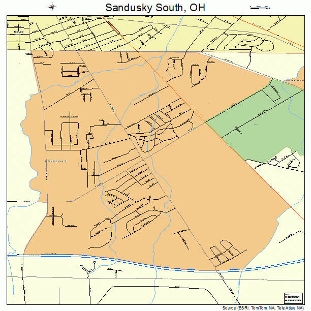 Sandusky South, OH street map