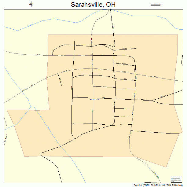 Sarahsville, OH street map