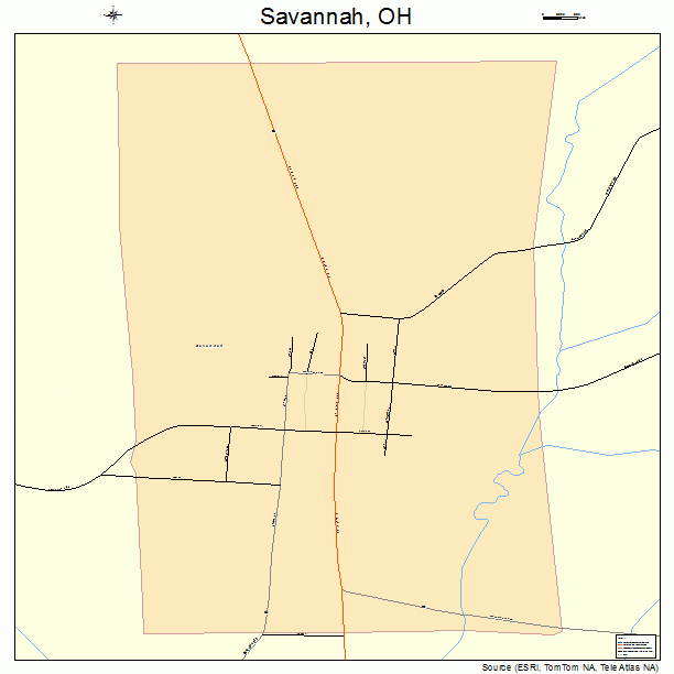 Savannah, OH street map