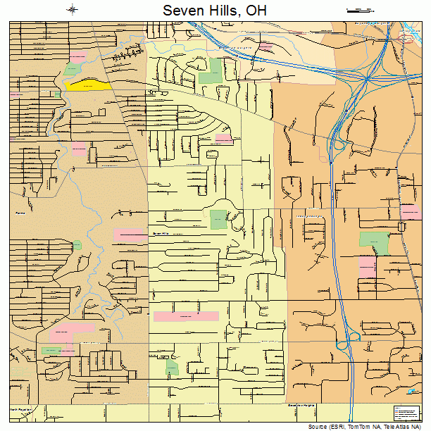 Seven Hills, OH street map