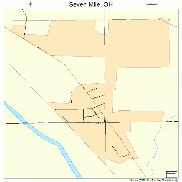 Seven Mile, OH street map