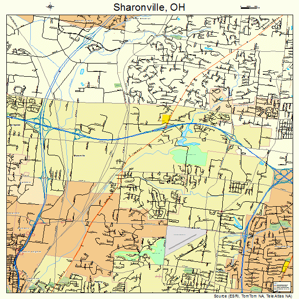 Sharonville, OH street map