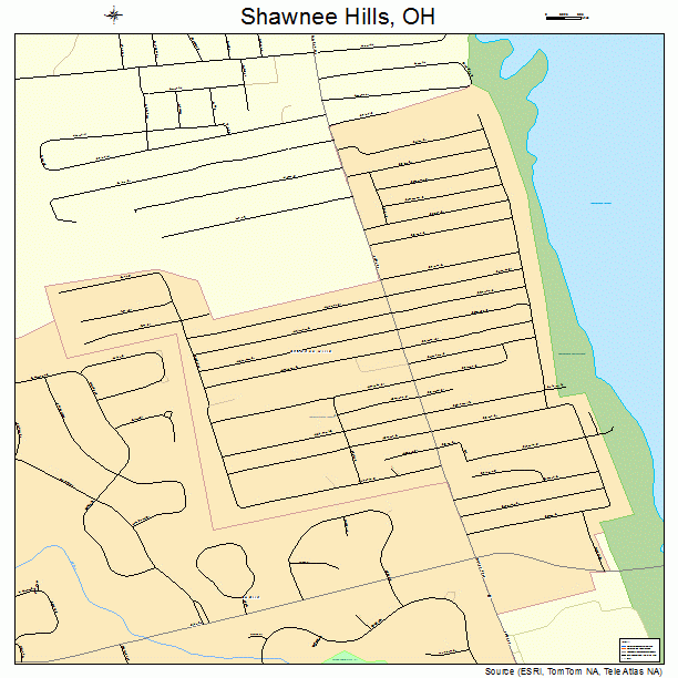 Shawnee Hills, OH street map