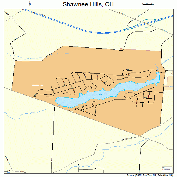 Shawnee Hills, OH street map