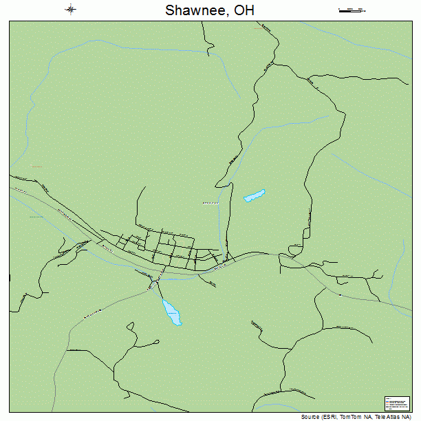 Shawnee, OH street map