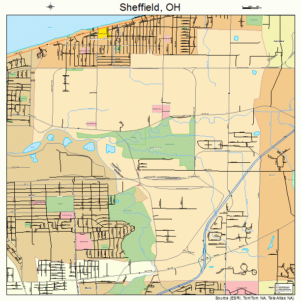 Sheffield, OH street map