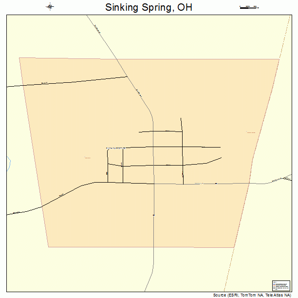 Sinking Spring, OH street map