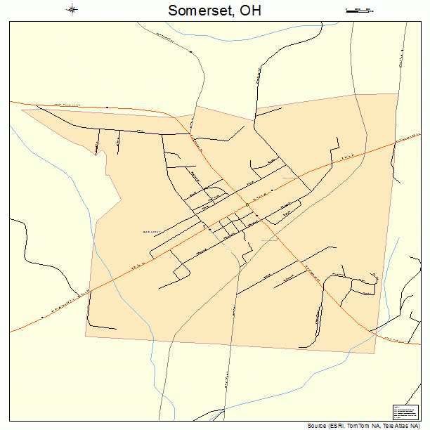 Somerset, OH street map